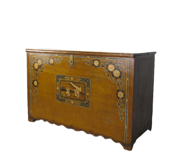 Mongolia Antique Trunk Cabinet