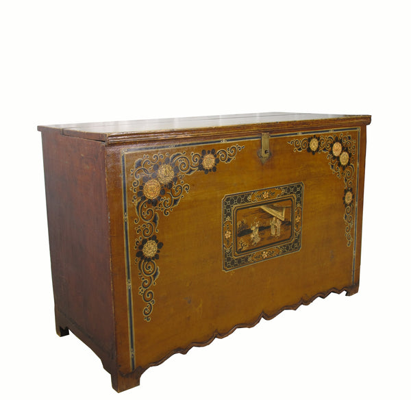 Mongolia Antique Trunk Cabinet