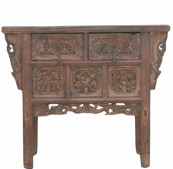 Hand Carved Early 19 Century Antique Chinese Console Table