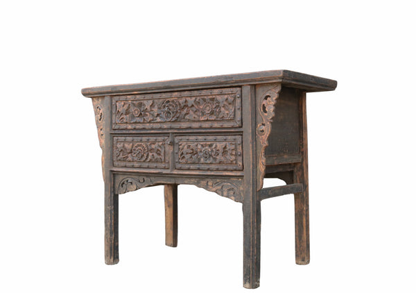 Hand Carved Antique Shanxi Console Table