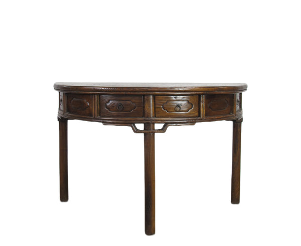 Half Moon Antique Chinese Hallway Console Table