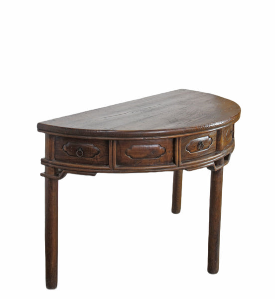 Half Moon Antique Chinese Hallway Console Table
