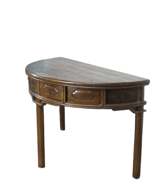 Half Moon Antique Chinese Hallway Console Table