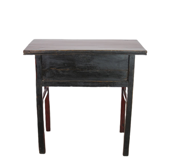 Small Red Vintage Wine Console Table