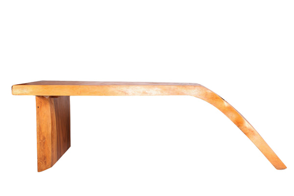 Modern One Slab Water Fall Living Edge Console Table 41