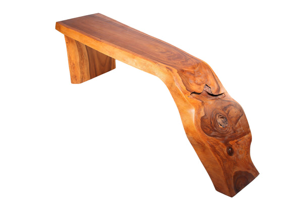 Modern One Slab Water Fall Living Edge Console Table 41