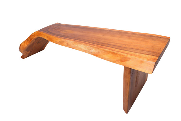 Modern One Slab Water Fall Living Edge Console Table 41