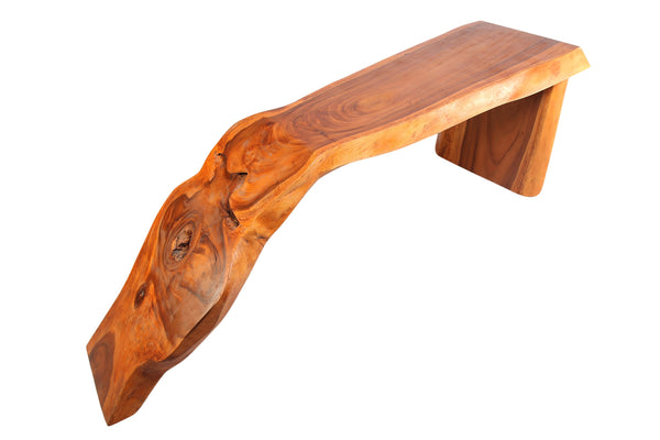 Modern One Slab Water Fall Living Edge Console Table 41