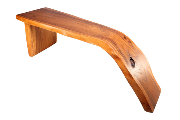 Modern One Slab 8 Feet Long Water Fall Living Edge Console Table