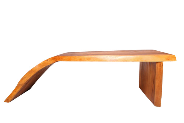 Modern One Slab 8 Feet Long Water Fall Living Edge Console Table