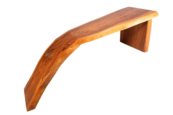 Modern One Slab 8 Feet Long Water Fall Living Edge Console Table