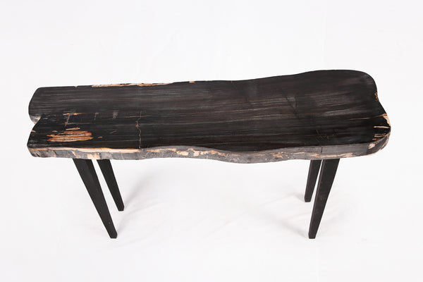 One Slab Living Edge Petrified Wood Console Table 50