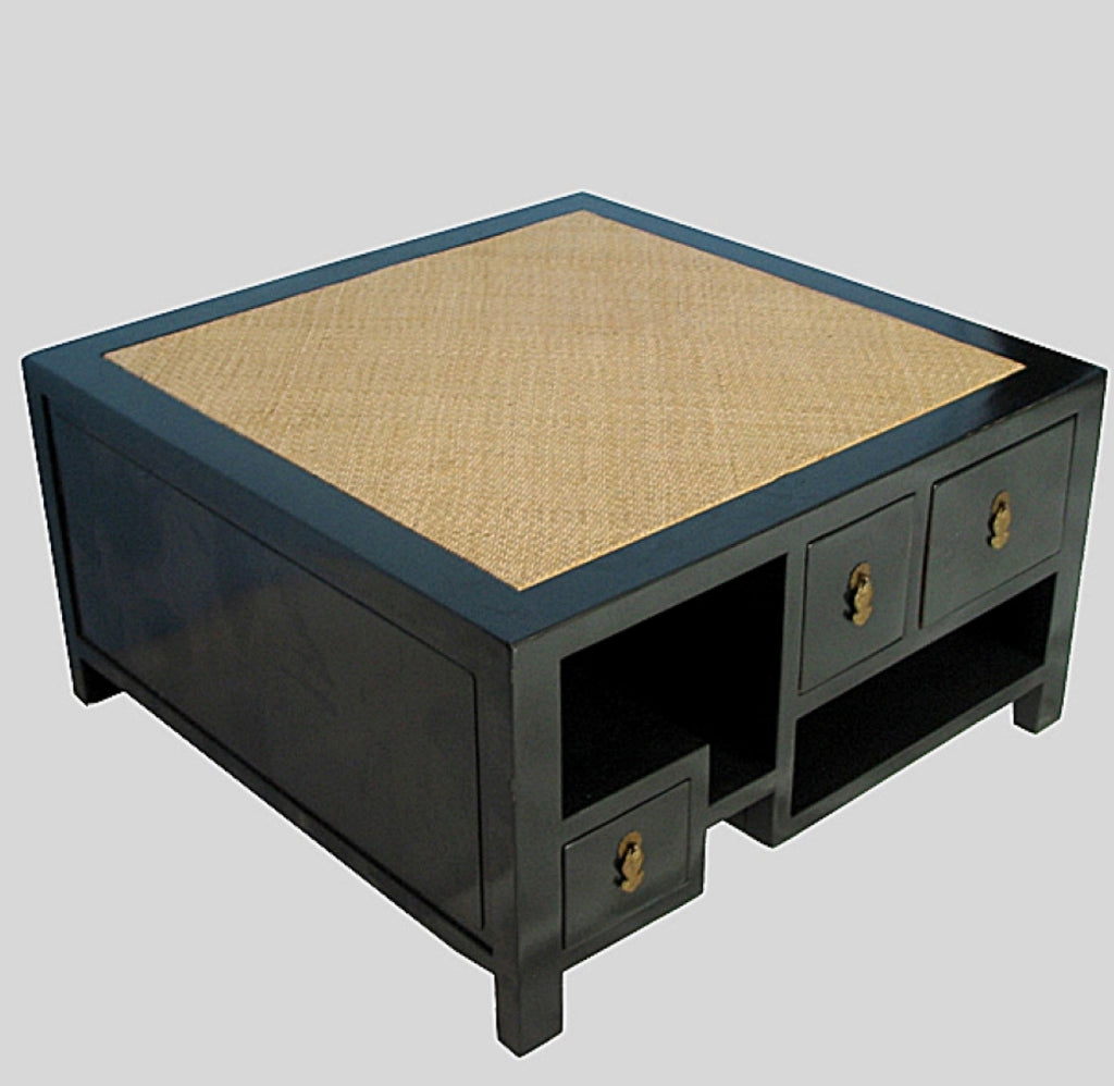 Z-Square Rattan Top Coffee Table