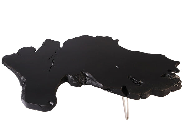 Black Teak Root Living Edge Coffee Table - Dyag East