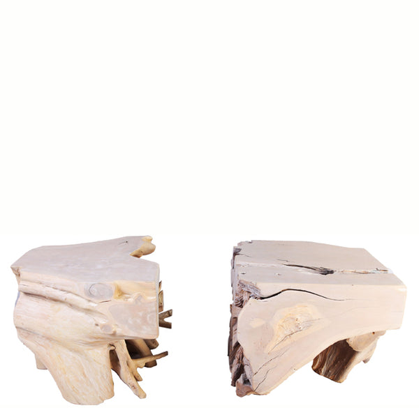 Pair of Sculptured Teak Root Coffee Table Base 1