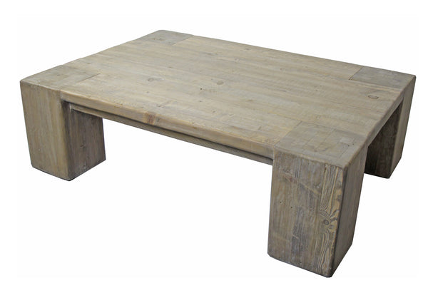 Modern Rustic Coffee Table, 69.7"W, 37.4"D, 17.7"H
