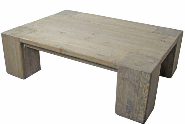 Modern Rustic Coffee Table, 69.7"W, 37.4"D, 17.7"H