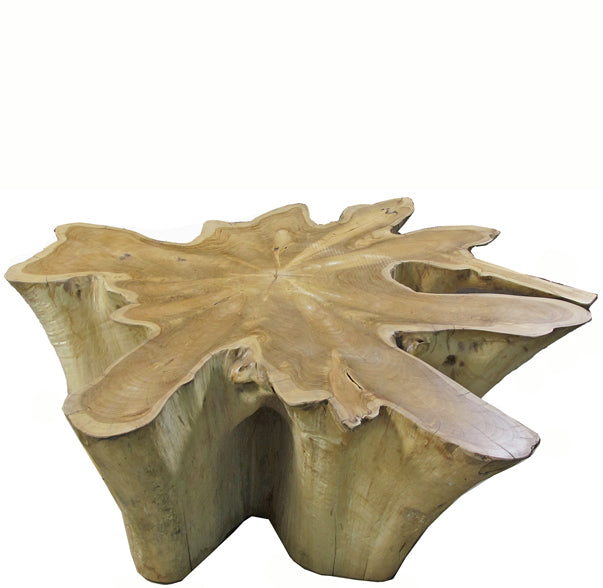 Z-Natural Wood Color Organic Teak Root Coffee Table 30