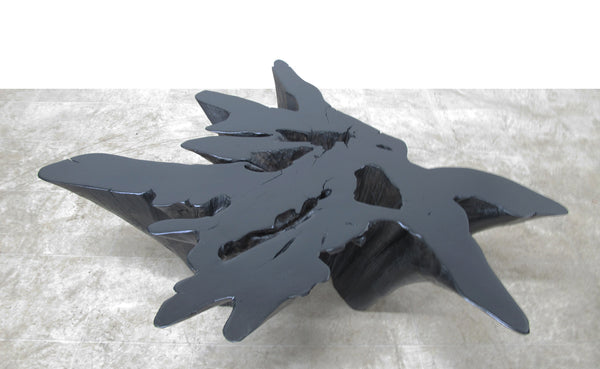 Organic Teak Root Coffee Table in Ebony 46