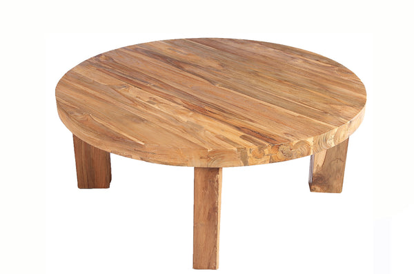 Round Modern Teak Coffee Table