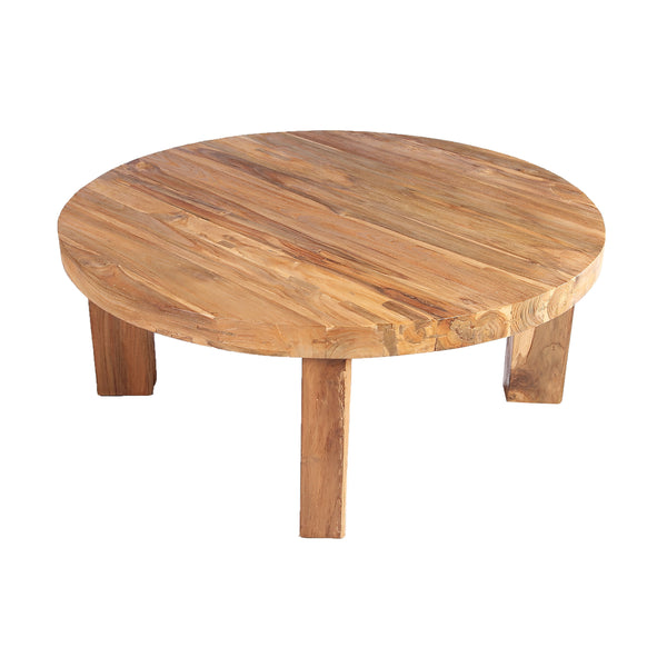 Round Modern Teak Coffee Table