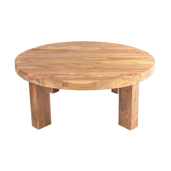 Round Modern Teak Coffee Table