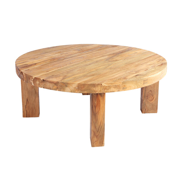 Round Modern Teak Coffee Table