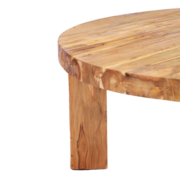 Round Modern Teak Coffee Table
