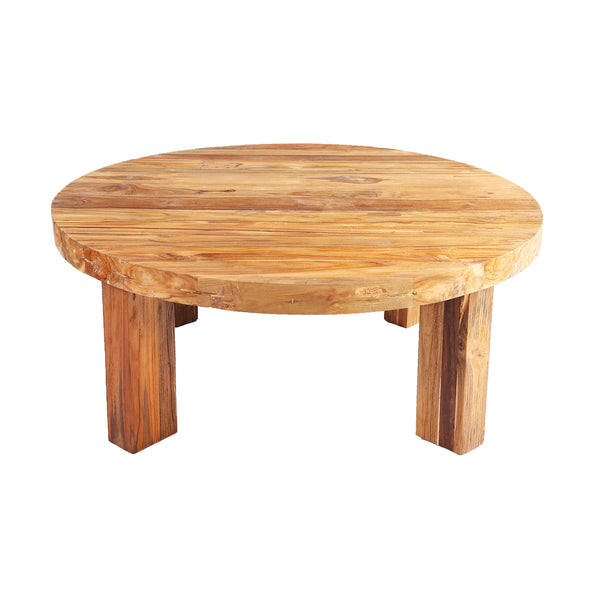 Round Modern Teak Coffee Table