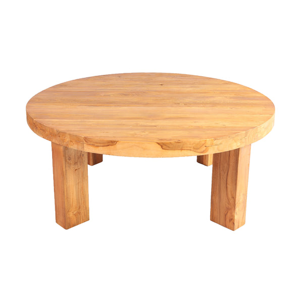 Round Modern Teak Coffee Table