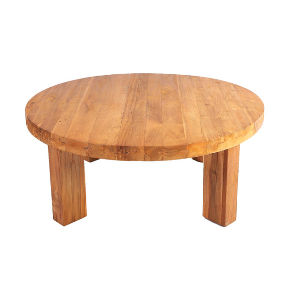 Round Modern Teak Coffee Table