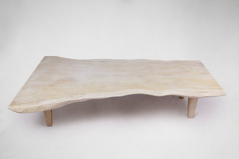 Z-Modern White One Slab Living Edge Coffee Table 100