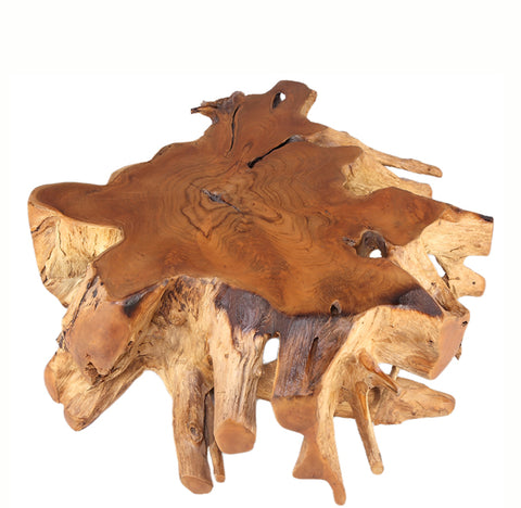 Z-Round 36" Inch Organic Teak Root Coffee Table 29
