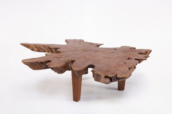 Brown Teak Living Edge Coffee Table 43