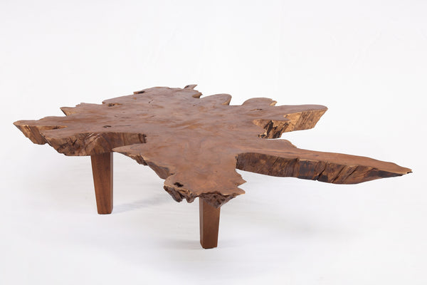 Brown Teak Living Edge Coffee Table 43