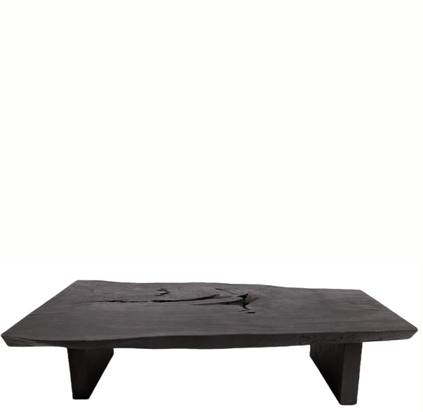 Modern Black One Slab Living Edge Coffee Table