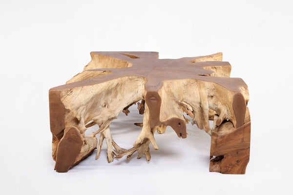 Square 36" Inch Organic Teak Root Coffee Table 55