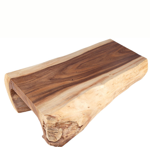 Smooth Curved Living Edge Coffee Table