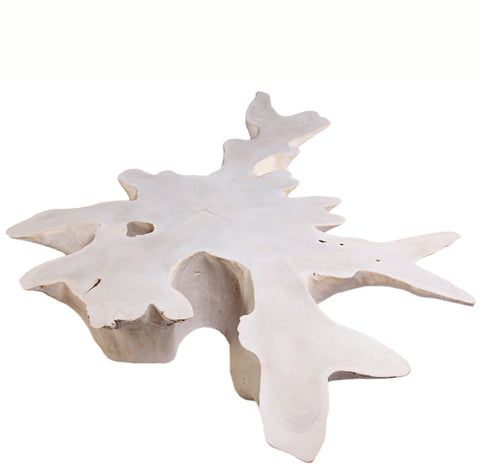 Organic 81" Inch Wide Teak Root Coffee Table 71-White Wash