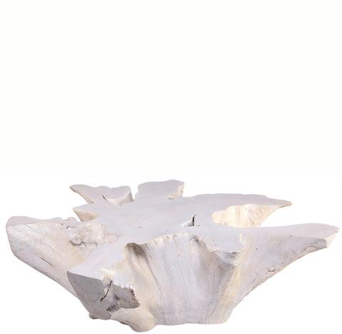 Organic Teak Root Coffee Table 73-White Wash