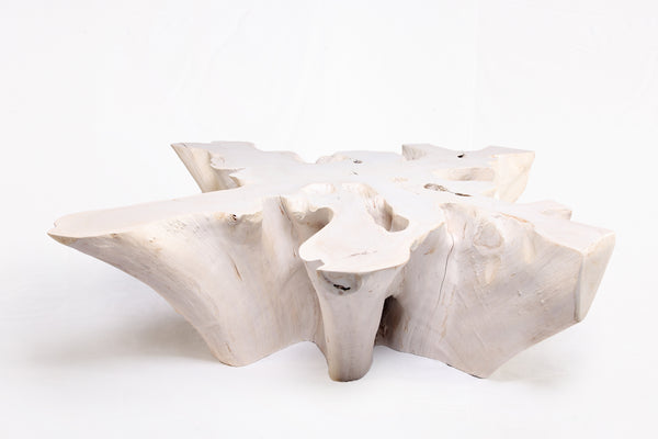 Organic Teak Root Coffee Table 74-White Wash