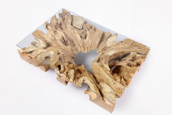 ZR-Rectangular Teak Root Coffee Table