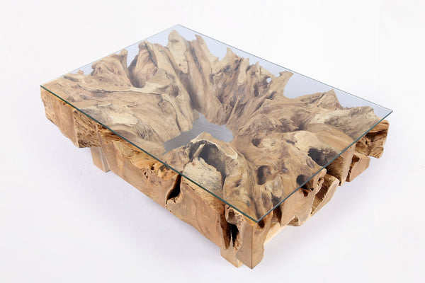 ZR-Rectangular Teak Root Coffee Table