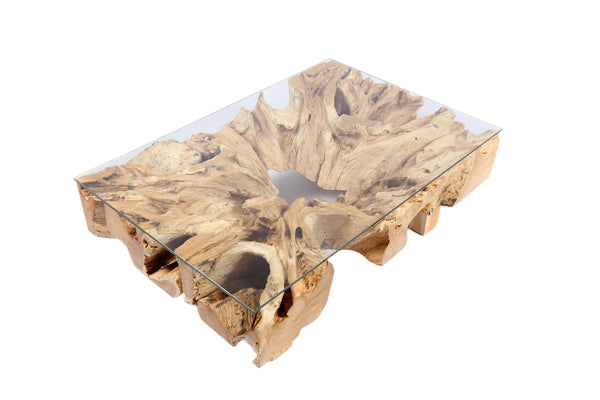 ZR-Rectangular Teak Root Coffee Table