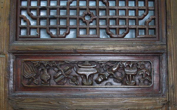 Monumental 11 Feet Tall  Antique Chinese Screen Panel Door – Set of 6