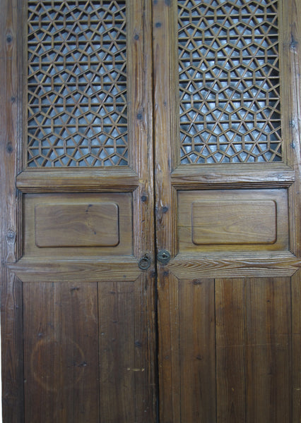 Pair of Hexagonal Screen Door Panel