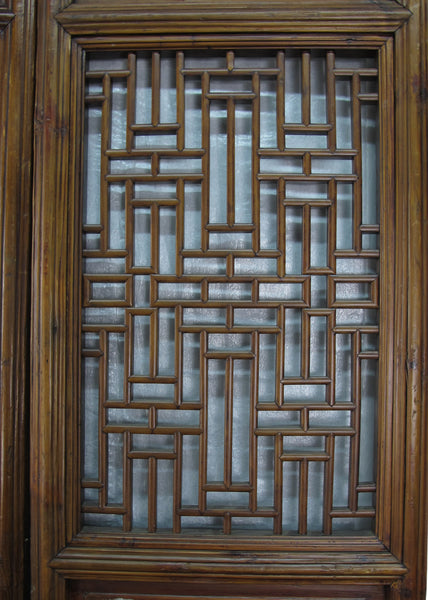 Double Happiness Lattice Screen Door Panel - Set of 4