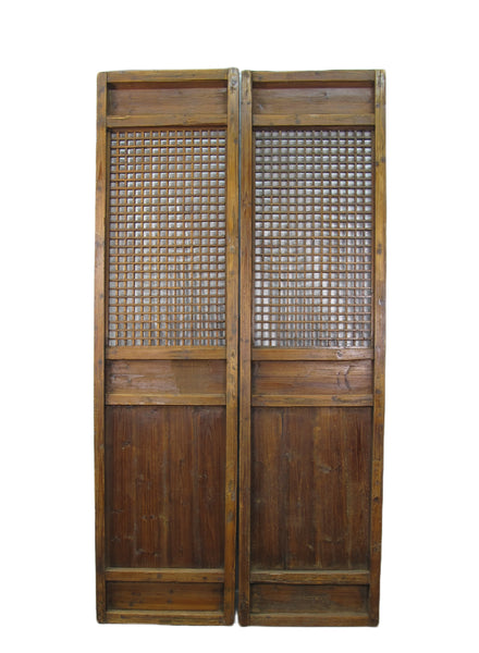 Pair of Lattice Screen Door Panel