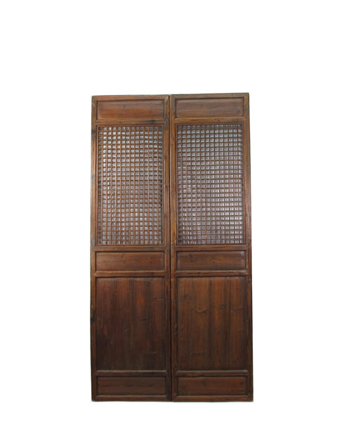 Pair of Lattice Screen Door Panel