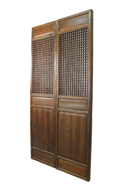 Pair of Lattice Screen Door Panel